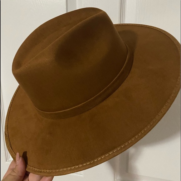 Joanna Indiana Suede Flat Brim Hat Camel main image 5